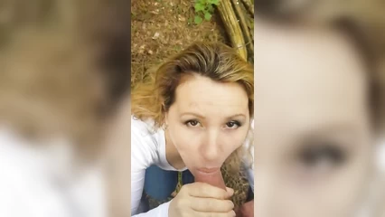 Woman sucked dick in nature