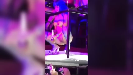 Sex with a bottle on a striptease
