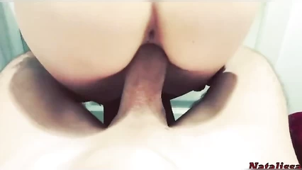 Skinny girl fucks in the toilet of a hookah club