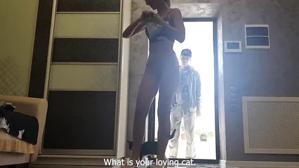 Accidentally exposed herself in front of a courier