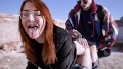 Redhead fucks a guy, and girlfriend films