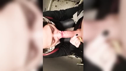Blowjob a stranger in an elevator