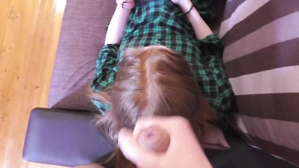 Brother Kolya came on his sister's head