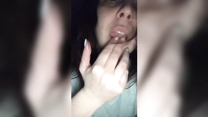Lena sucks fingers