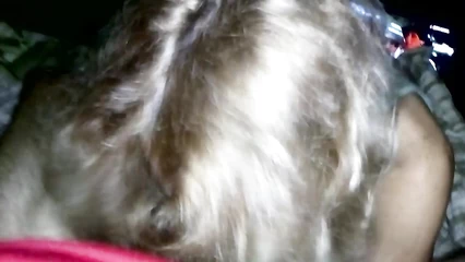 Svetka shakes her head during a blowjob