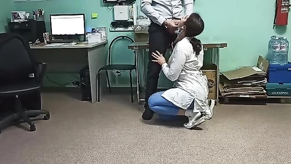 A nurse helps donate sperm for analysis