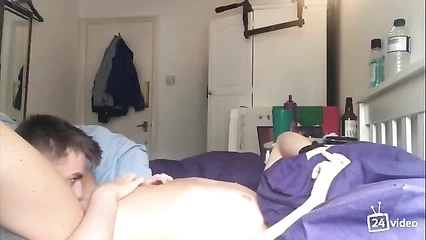 Pulled off her panties and licked her pussy to orgasm
