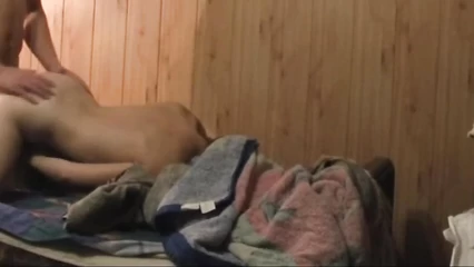 Gets fucked doggy style and doesn't know about the camera