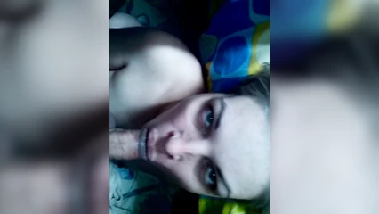 Pleasantly squeezes the dick with his lips