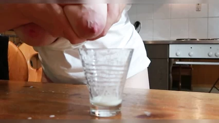 Milked the milk and drank it