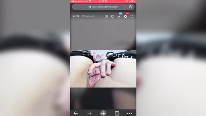 A young web model caresses her pussy