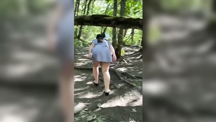 Walking without panties