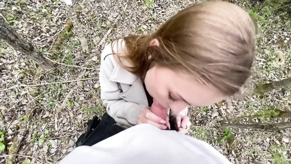 She really wanted sperm in the forest