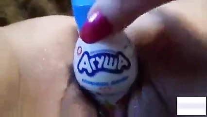 Yogurt in pussy