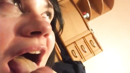 He quickly took it out and finished in his mouth