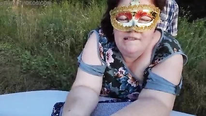 Aunt Olya and I went out to the field